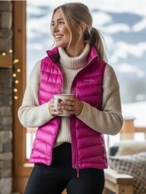 Marmot Women's Jena Vest in Bright Pink 800 fill Goose Down size SMALL